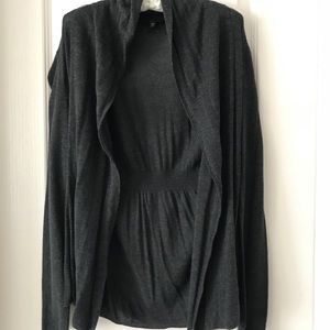 Dark gray long sleeve Express cardigan